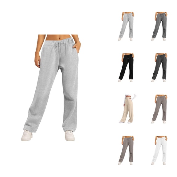 Sweatpants Women 2026 Fall Winter Trendy Elastic High Waist Drawstring Loose Wide Leg Casual Yoga Pants with Pockets