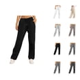 thumbnail image 1 of Womens Sweatpants 2026 Fall Winter Fashion Drawstring Elastic High Waist Loose Wide Leg Casual Yoga Pants with Pockets, 1 of 9