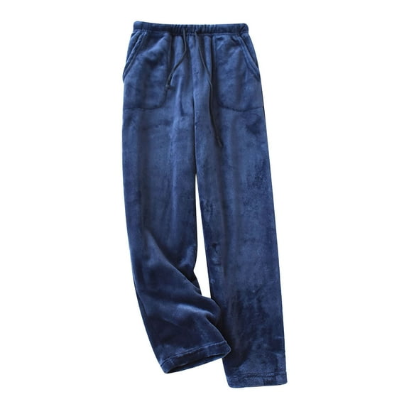 Sweatpants Women Autumn And Winter Warm Wide Mouth Pants Loose Thickened Coral Plush Home Sleeping Pants Soft Polyester Fabric Xl High Pull Pants