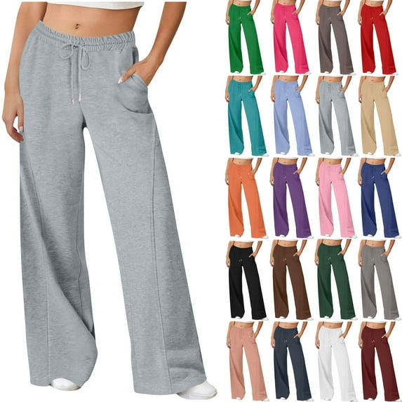 Sweatpants Women Baggy Sweatpants for Women High Waisted Soft Joggers Women with Pockets Velvet Thick Running Fitness Sports Pants Plus Size Lounge Trousers