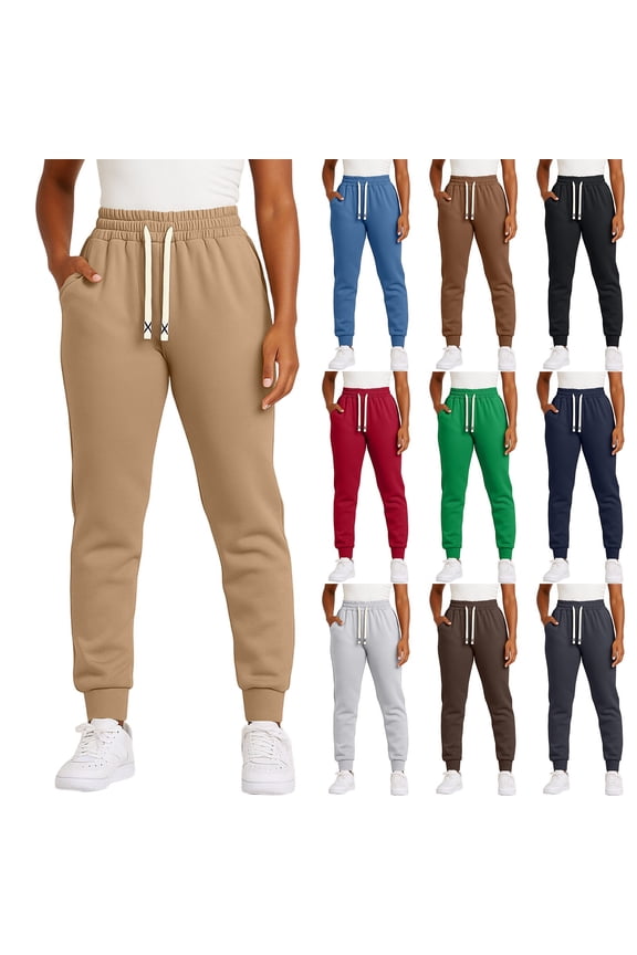 Sweatpants Women Baggy Wide Leg High Waisted Petite Joggers Comfy Active Workout with Pockets Gray L