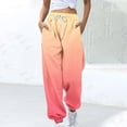 thumbnail image 1 of Sweatpants Women Baggy Women Gradient Fashi0n Sports Loose Casual Wide Leg Drawstring Pocket Sweatpants Long Pants Womens Sweatpants with Pockets, 1 of 5