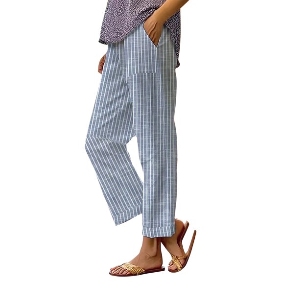 Sweatpants Women Botanical Floral Design Loose Casual Pants With Pockets Chou Xiang Ma Fabric Soft & Lightweight For Summer M High Pull Pants