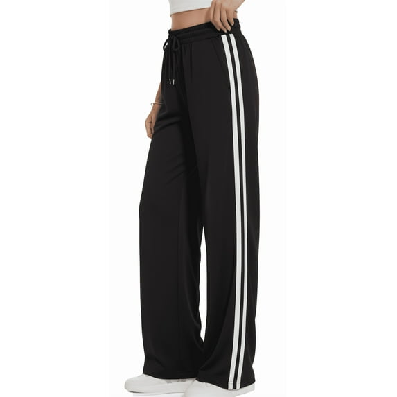 WQD Womens Yoga Sweatpants Joggers Wide Leg High Waisted Lounge Pants Comfy Workout Loose Pants with Pockets