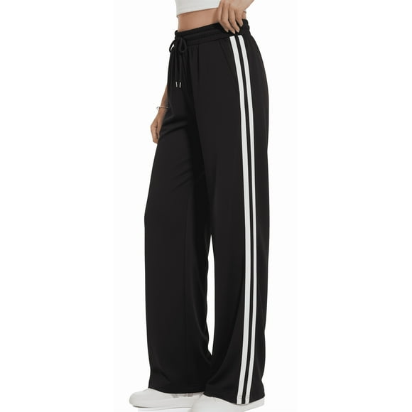 WQD Womens Yoga Sweatpants Joggers Wide Leg High Waisted Lounge Pants Comfy Workout Loose Pants with Pockets