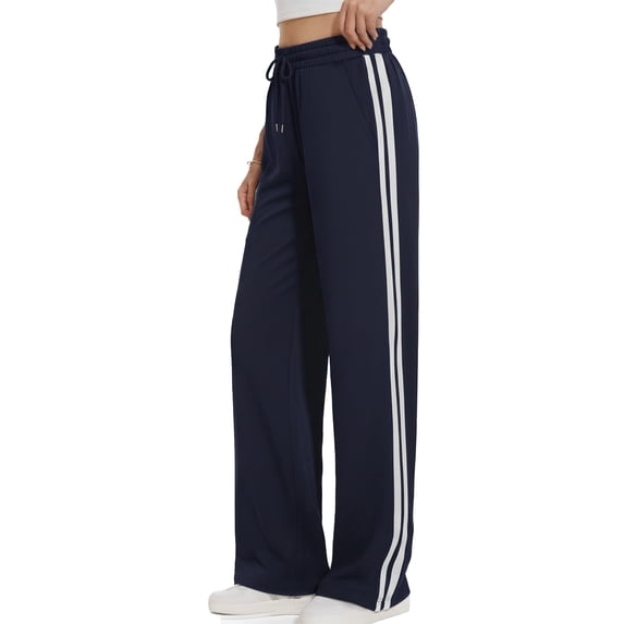 WQD Womens Yoga Sweatpants Joggers Wide Leg High Waisted Lounge Pants Comfy Workout Loose Pants with Pockets