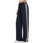 WQD Womens Yoga Sweatpants Joggers Wide Leg High Waisted Lounge Pants Comfy Workout Loose Pants with Pockets