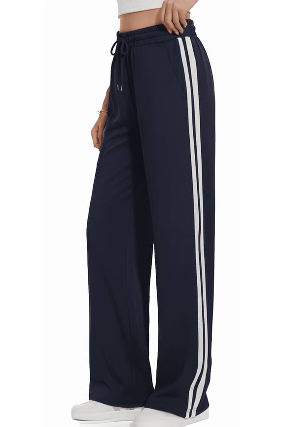 Womens Yoga Sweatpants Joggers Wide Leg High Waisted Lounge Pants Comfy Workout Loose Pants with Pockets