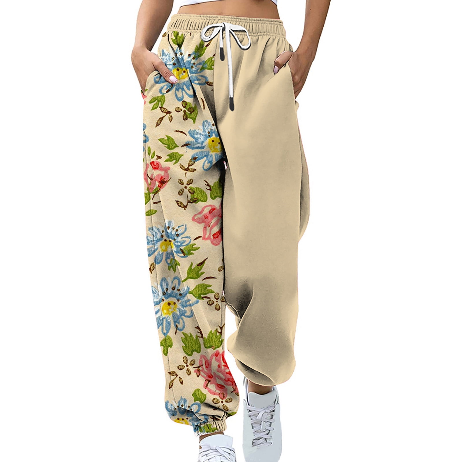 Sweatpants Women Women Fashion Print Joggers With Pockets Floral