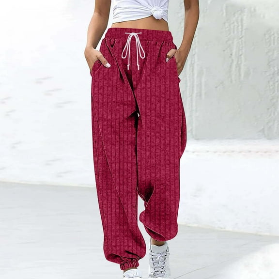 Sweatpants Women High Waisted Joggers Soft Brushed Fleece Lounge Pants with Side Pockets for Yoga Pants Running Casual Wear