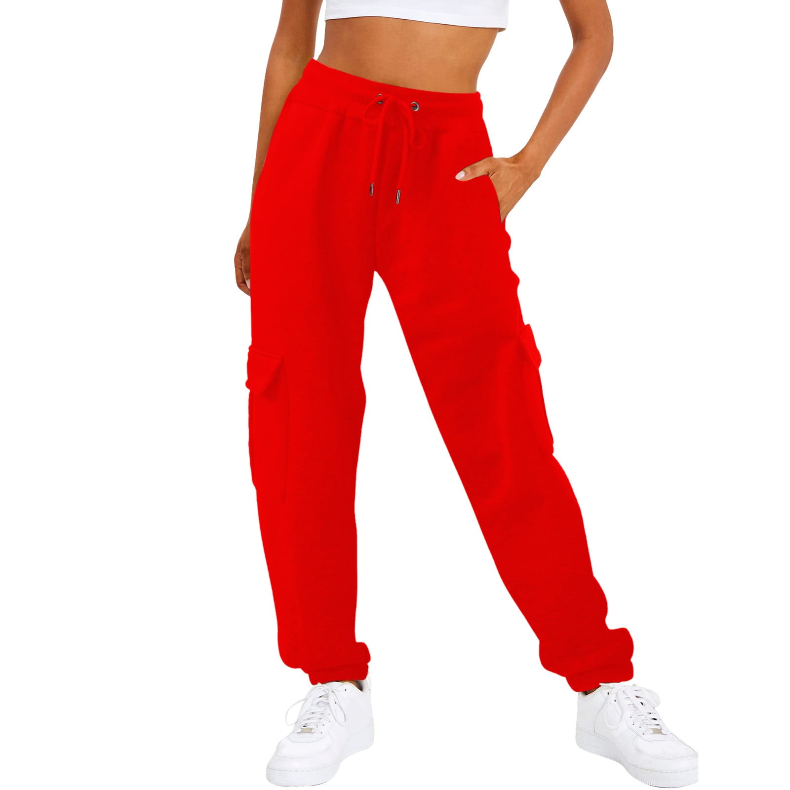 Sweatpants Women Cotton Trousers Down Pants Outer Wear