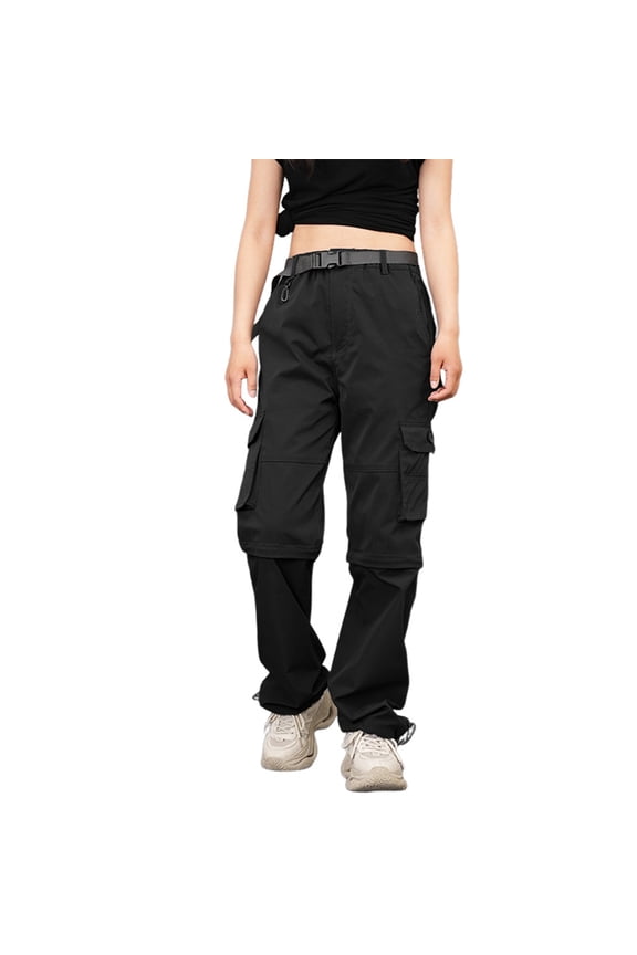Sweatpants Women Outdoor Quick Drying Windbreaker Pants Elastic Waist With Multiple Pockets Detachable Style Nylon & Spandex Fabric Ideal For Outdoor Activities 4Xl High Pull Pants
