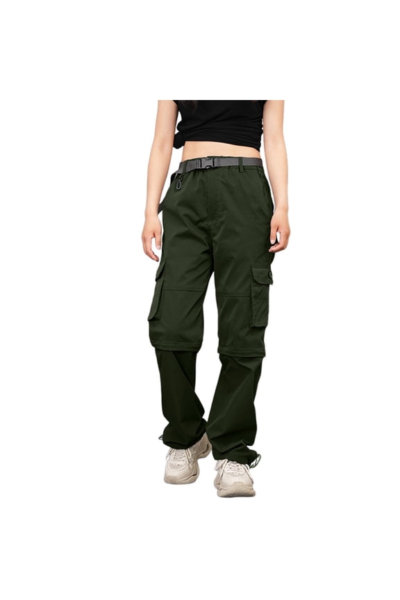 Sweatpants Women Outdoor Quick Drying Windbreaker Pants Elastic Waist With Multiple Pockets Detachable Style Nylon & Spandex Fabric Ideal For Outdoor Activities M High Pull Pants