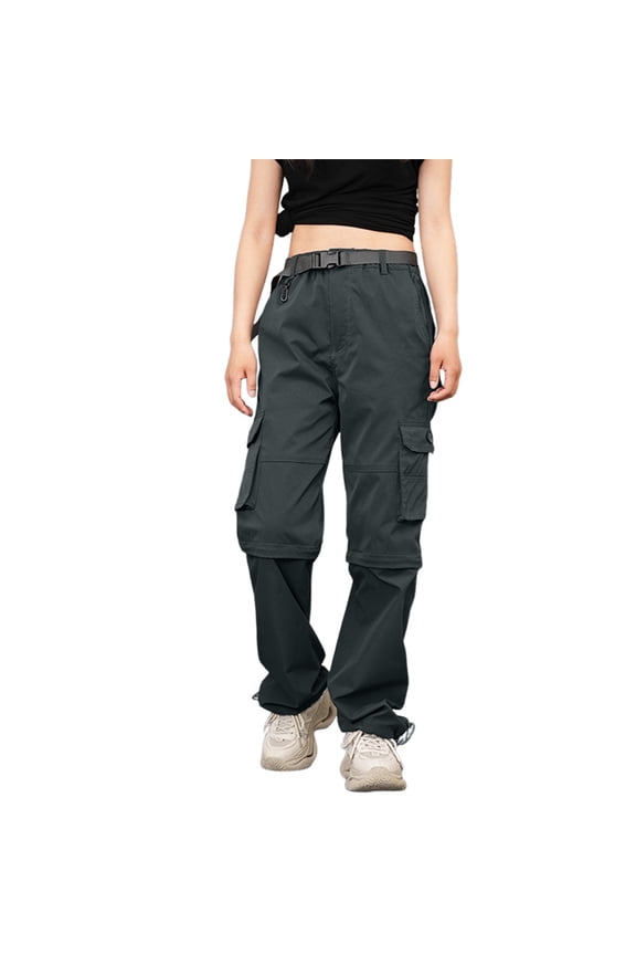 Sweatpants Women Outdoor Quick Drying Windbreaker Pants Elastic Waist With Multiple Pockets Detachable Style Nylon & Spandex Fabric Ideal For Outdoor Activities 4Xl High Pull Pants