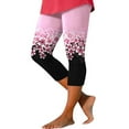 thumbnail image 1 of Sweatpants Women Simple Conventional Printing Breast Cancer Awareness Pants Elastic Waist Casual Trousers Polyester & Spandex Fabric Seven Quarter Length 2Xl High Pull Pants, 1 of 4
