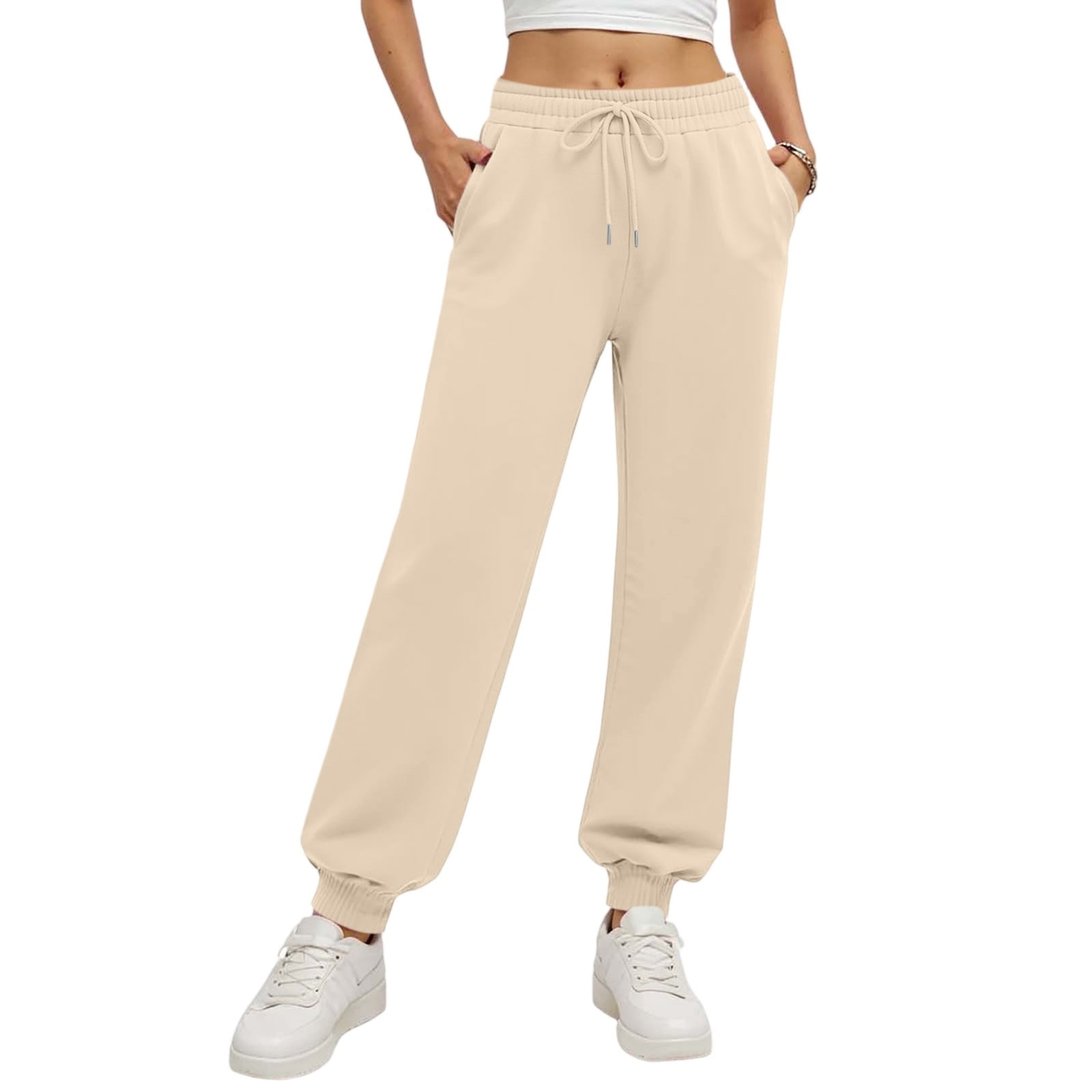 Sweatpants Women Solid Color Cinch Bottom Sweatpants Low Rise ...