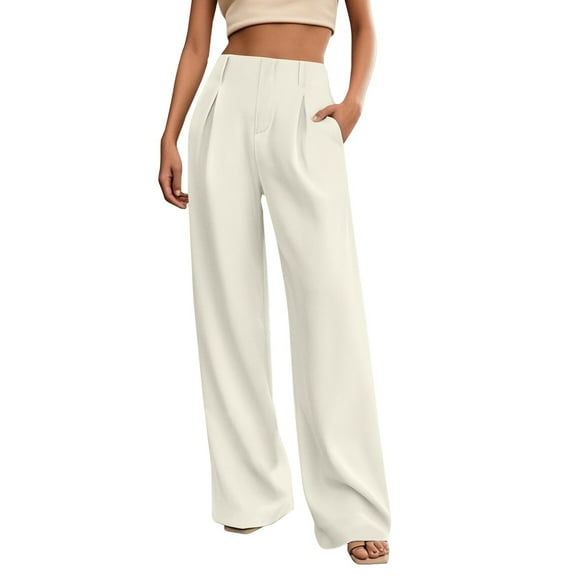 Sweatpants Women Solid Color Long Straight Leg Pants Loose Temperament Casual Trousers Daily Commuting Style Soft Blended Fabric Suitable For Formal & Casual Wear S High Pull Pants