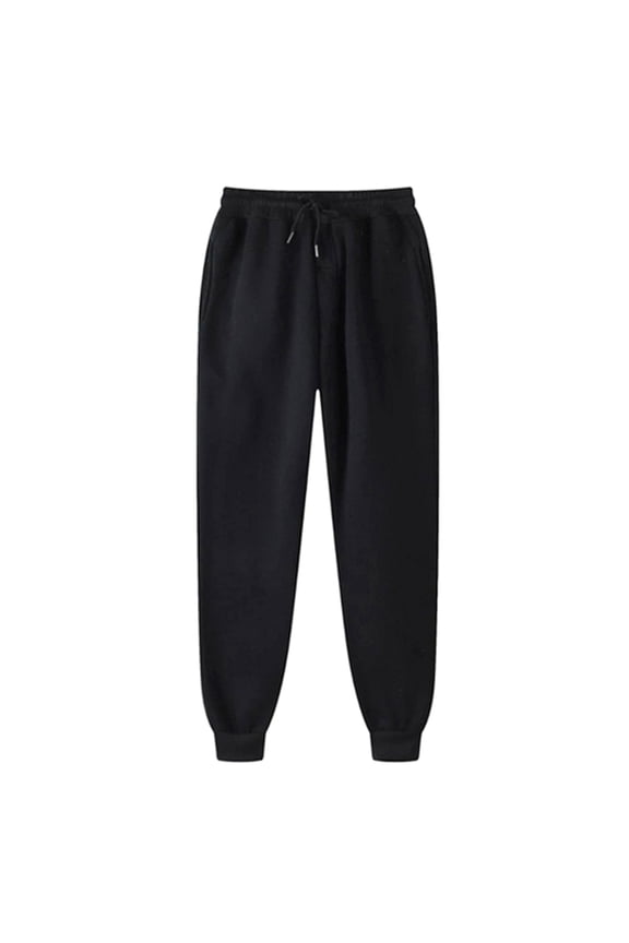 Sweatpants for Women Winter Solid Color High Waist Warm Pants Thick Lined Athletic Jogger Fleece Drawstring Lace-Up Thermal Lined Sweatpants With Pockets