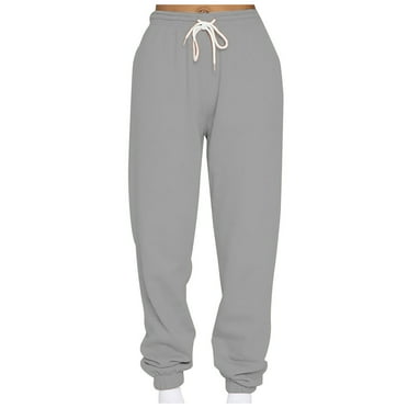 Sweatpants Women Women Sports Joggers Trousers Inner Plush Thickened High Elastic Waist Loose Sweatpants Solid Color Warm Bottoms Winter Wear Christmas Clearance