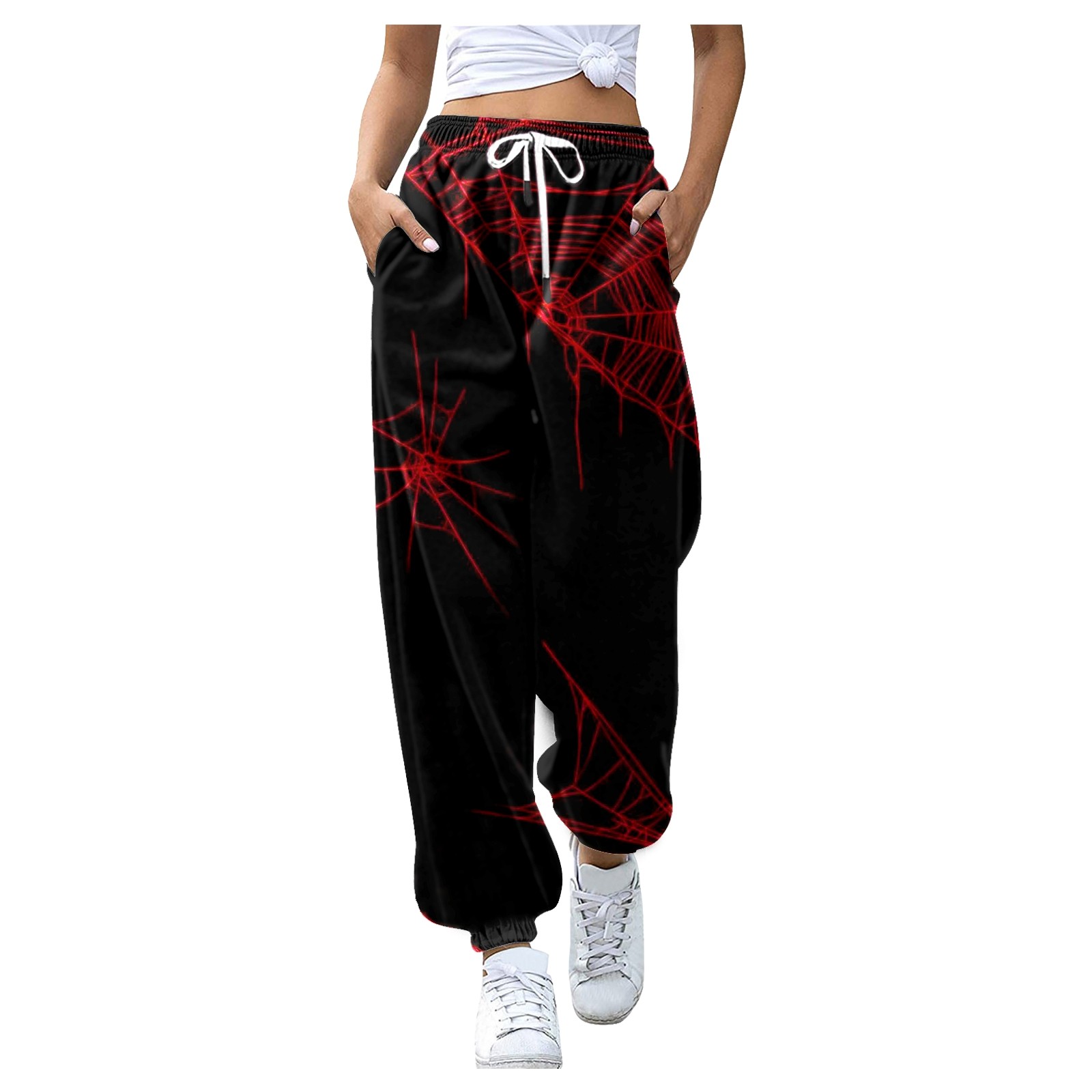 Sweatpants Women Women s Athletic Pants Women s Casual Floral Print Waistband Jogger Pants with Pockets High Waist Slim Fit Gym Workout Sweatpants Winter Pants Walmart