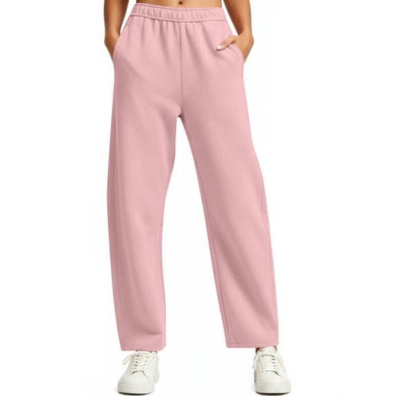 Sweatpants Women Zaewscy Women's Solid Color Elastic High Waist Wide Leg Sports Curved Knife Sweatpants With Casual Loose Jogging Pants With Pockets Sports Pants