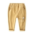 thumbnail image 1 of Sweatpants for Baby Boys Wide Leg Athletic Pants Clearance Casual Comfort Cargo Sweatpants,Khaki,5-6 Years, 1 of 5
