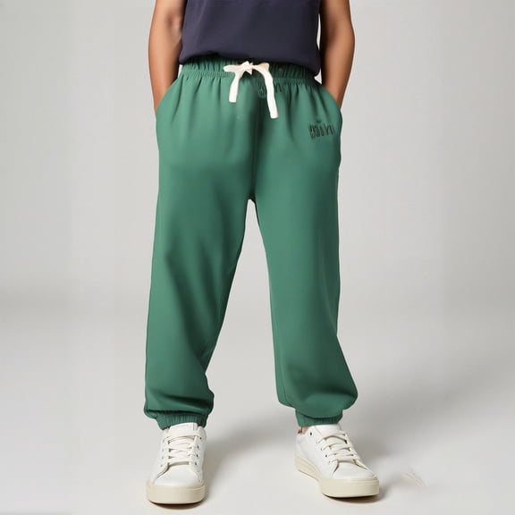 Sweatpants for Boys Boys Jogger Pants with Pockets Adjustable Drawstring Uniform Pants for Boys Back To School Clothes Kid Pants for Boys 4-5 Years