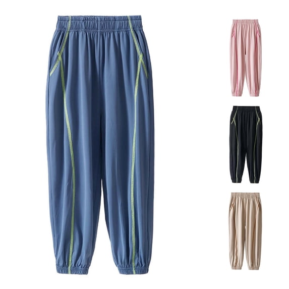 Sweatpants for Boys Elastic Waist Jogger Baggy with Pockets Solid Pants Athletic Pants for Boys 7-8 Years