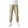 thumbnail image 1 of Sweatpants for Boys Girls Clearance Solid Color Hop Pants Comfort Elastic Athletic Pants Y2K Preppy Pants with Pockets,Khaki,9-10 Years, 1 of 4