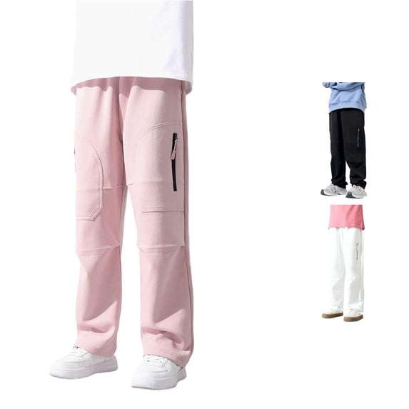 Sweatpants for Boys Lightweight Jogger Pants for Boys with Drawstring Pockets Straight Leg Tween Summer Pants 11-12 Years