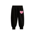 thumbnail image 1 of Sweatpants for Boys Valentines Day Gift for Kids Love Heart Cotton Jogger Pants Girls Pull On Sweat Pants with Pockets, 12-18 Months Black, 1 of 3