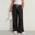 thumbnail image 1 of Sweatpants for Girls 14-16 Kids Girls Wide Leg Sweatpants High Waisted Drawstring Baggy Pants Casual Athletic Joggers Sweat Pants, 1 of 5