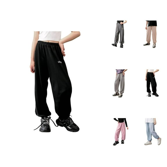 Sweatpants for Girls Baggy Sweatpants Girls Pants Comfortable Jogger Trousers Elastic Waist Fit Ideal for Everyday Play School and Outdoor Activities