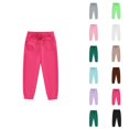 thumbnail image 1 of Sweatpants for Girls Boys 2025 Fashion Drawstring Elastic Waist Solid Color Jogging Pants with Pockets Kids Sweat Pants, 1 of 4