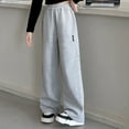 thumbnail image 1 of Sweatpants for Kids Spring Fall Trousers Long Pants Casual Girls Wide Leg Pants Baggy Sweatpants Girls Clothing Size 8-9 Years, 1 of 4
