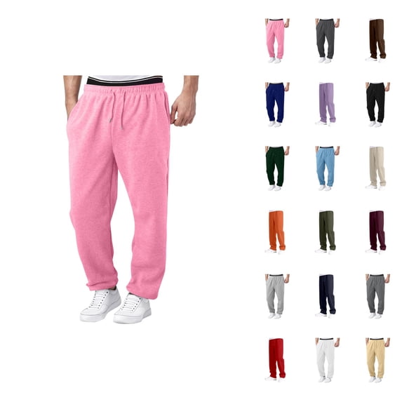 Sweatpants for Men 2025 Comfortable Drawstring Elastic Waist Loose Wide Leg Casual Pants Trousers