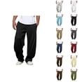 thumbnail image 1 of Sweatpants for Men 2025 Elastic Waist Drawstring Loose Fit Everyday Pants with Pockets Casual Trousers, 1 of 8