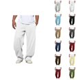 thumbnail image 1 of Sweatpants for Men 2025 Elastic Waist Drawstring Loose Fit Everyday Pants with Pockets Casual Trousers, 1 of 8