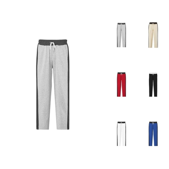 Sweatpants for Men 2025 Fall Winter Color Block Loose Fit Drawstring Joggers with Pockets Mens Casual Pants Trousers