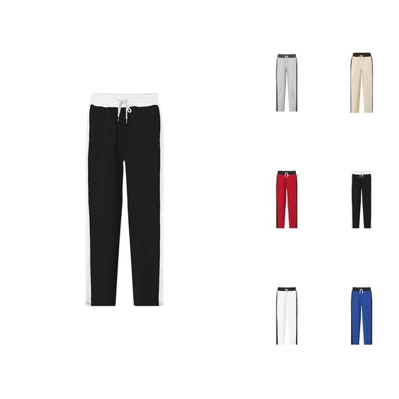 Sweatpants for Men 2025 Fall Winter Color Block Loose Fit Drawstring Joggers with Pockets Mens Casual Pants Trousers