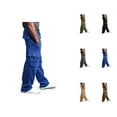 thumbnail image 1 of Sweatpants for Men 2025 Fall Winter Drawstring Straight Leg Cargo Joggers with Pockets Mens Casual Pants Trousers, 1 of 7