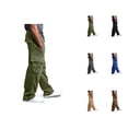 thumbnail image 1 of Sweatpants for Men 2025 Fall Winter Drawstring Straight Leg Cargo Joggers with Pockets Mens Casual Pants Trousers, 1 of 7