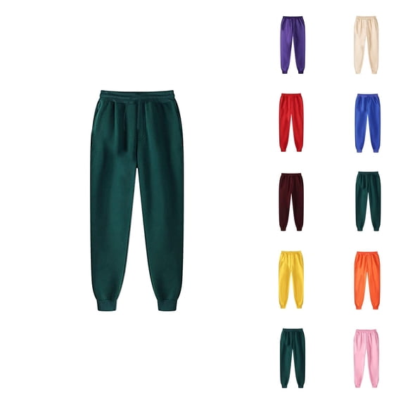 Sweatpants for Men 2025 Fall Winter Drawstring Straight Leg Joggers with Pockets Mens Casual Pants Trousers