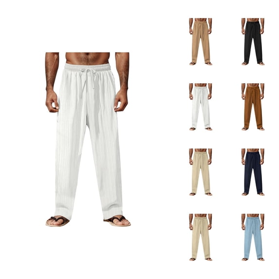 Sweatpants for Men 2025 Loose Fit Straight Leg Drawstring Workout Joggers with Pockets Mens Casual Pants Trousers