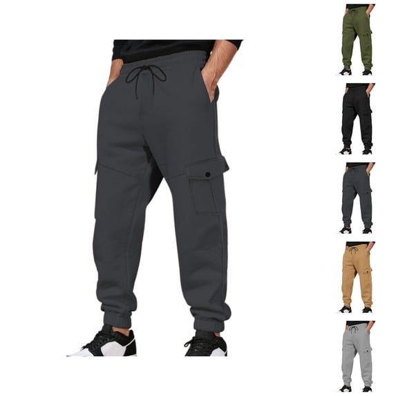 Sweatpants for Men 2025 Relaxed Fit Straight Leg Drawstring Joggers with Pockets Mens Casual Pants Trousers