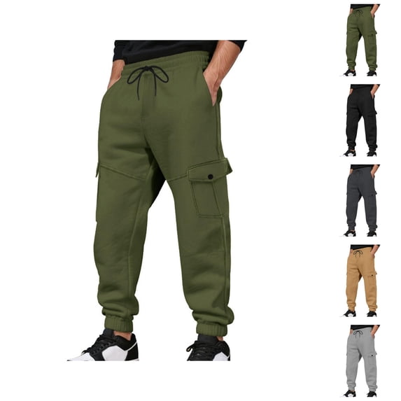 Sweatpants for Men 2025 Relaxed Fit Straight Leg Drawstring Joggers with Pockets Mens Casual Pants Trousers
