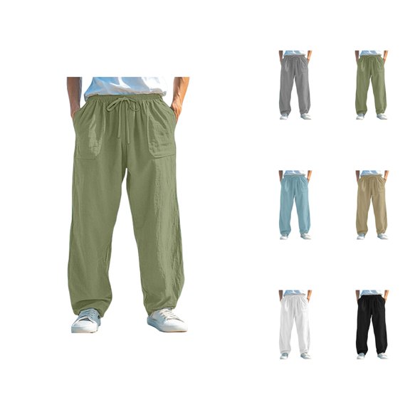 Sweatpants for Men 2025 Straight Leg Loose Lightweight Straight Leg Joggers with Pockets Mens Casual Pants Trousers