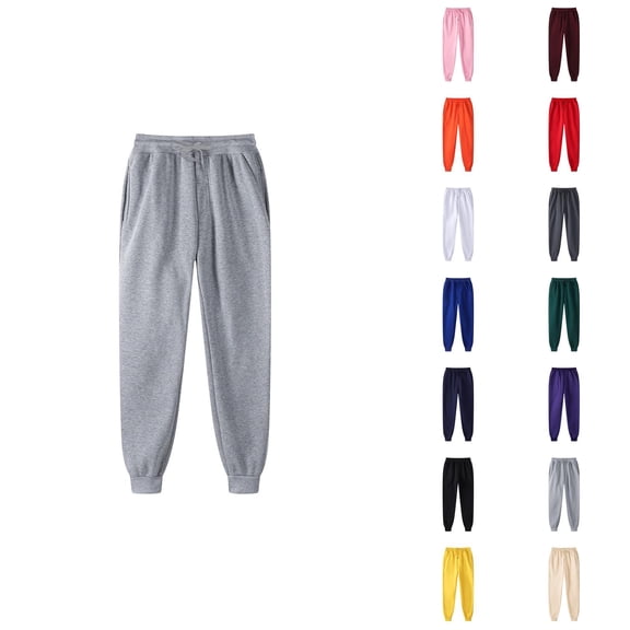 Sweatpants for Men 2026 Fall Winter Fashion Elastic Waist Drawstring Lined Jogging Sweatpants Trousers with Pockets