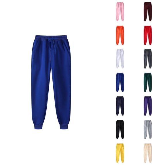 Sweatpants for Men 2026 Fall Winter Fashion Elastic Waist Drawstring Lined Jogging Sweatpants Trousers with Pockets
