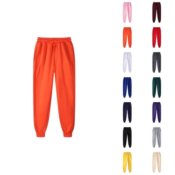 Sweatpants for Men 2026 Fall Winter Fashion Elastic Waist Drawstring Lined Jogging Sweatpants Trousers with Pockets